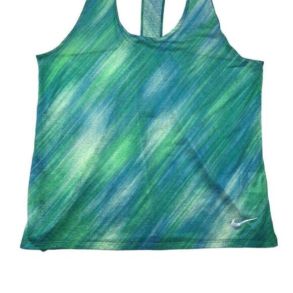 Nike Dri-Fit Tank Top Women's Size Large Green Breathe Athletic Running Training - Picture 4 of 12